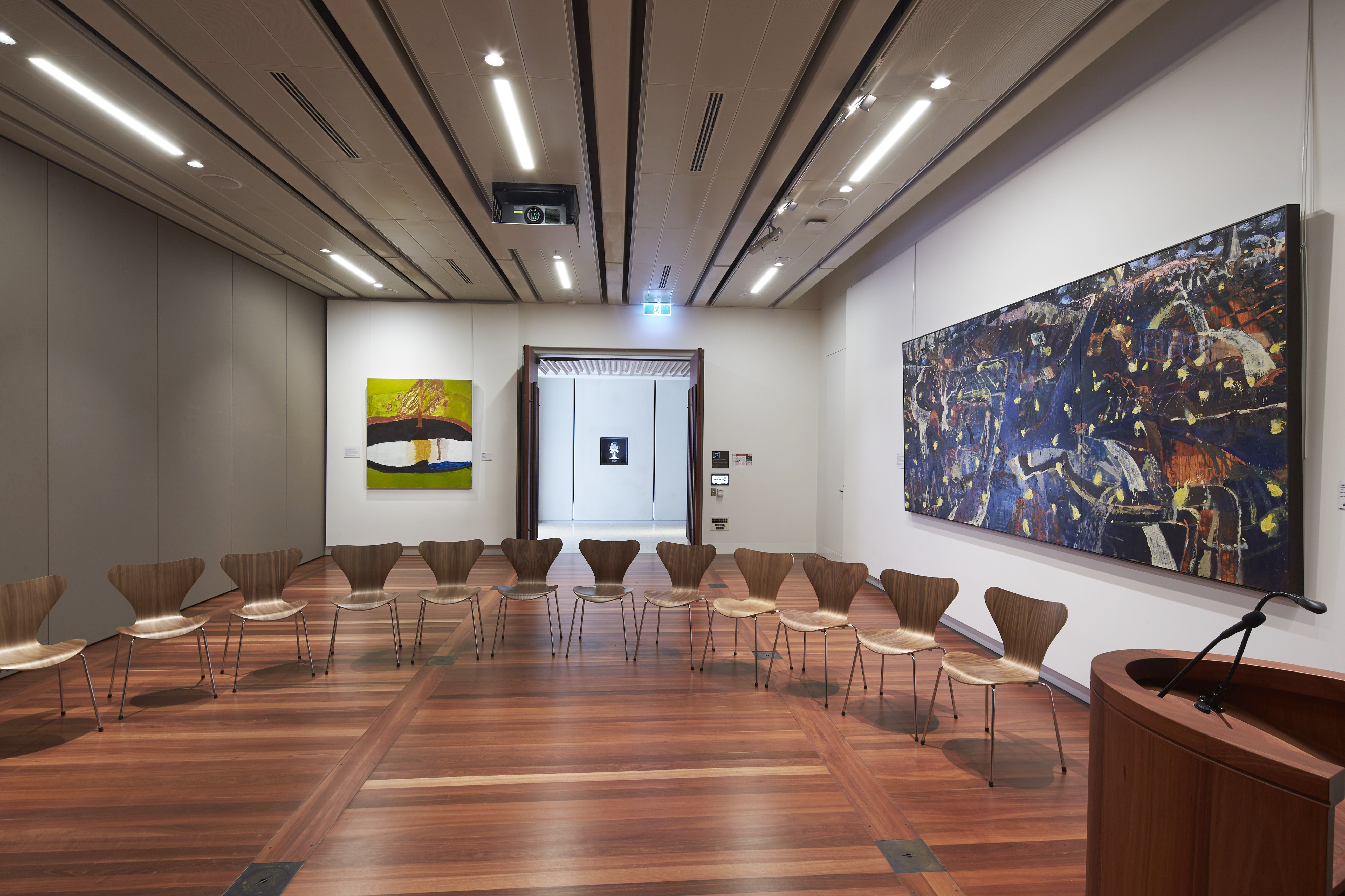 Interior view of the partitioned Auditorium. 