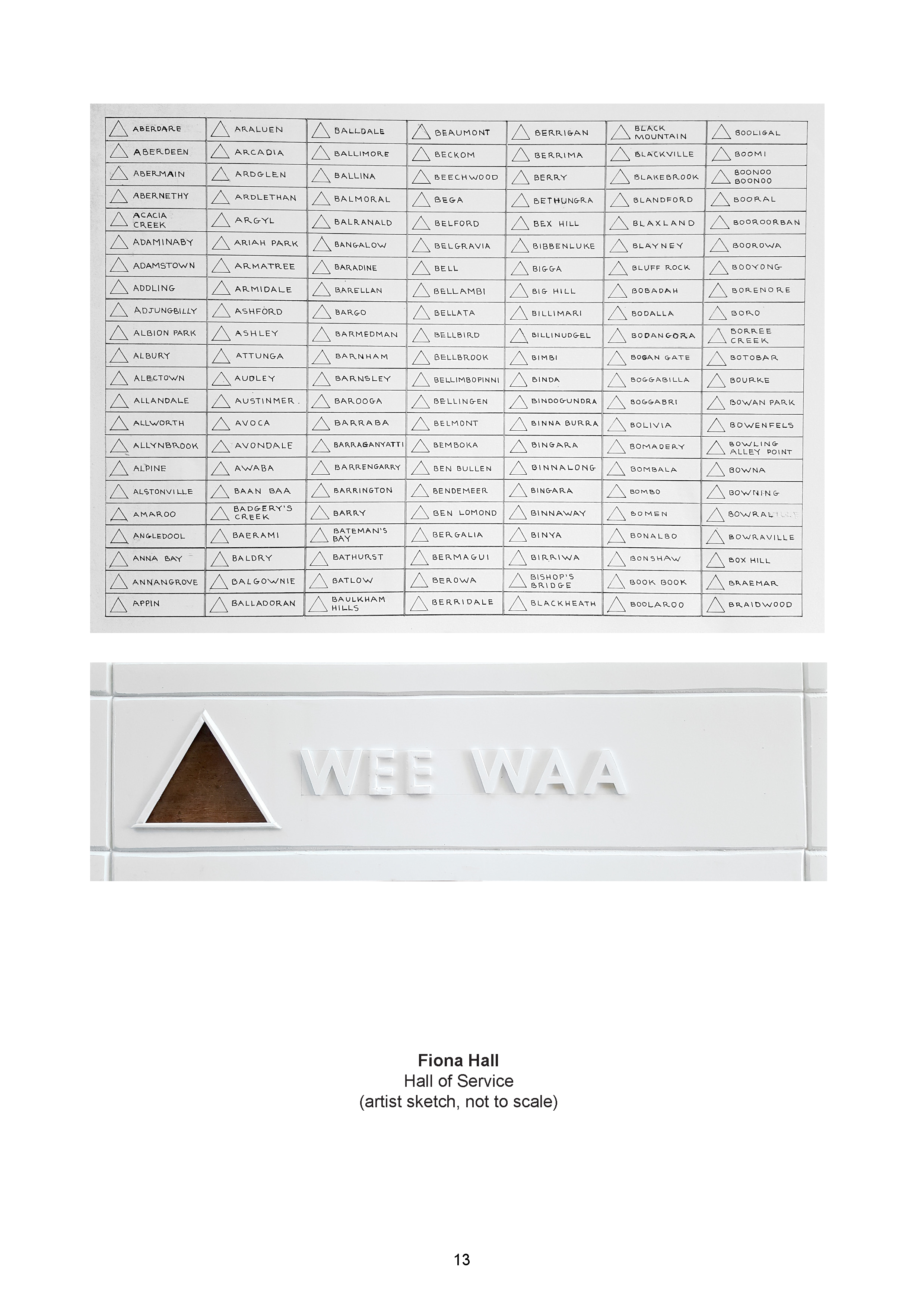 Fiona Hall submission - Hall of Service wall plan