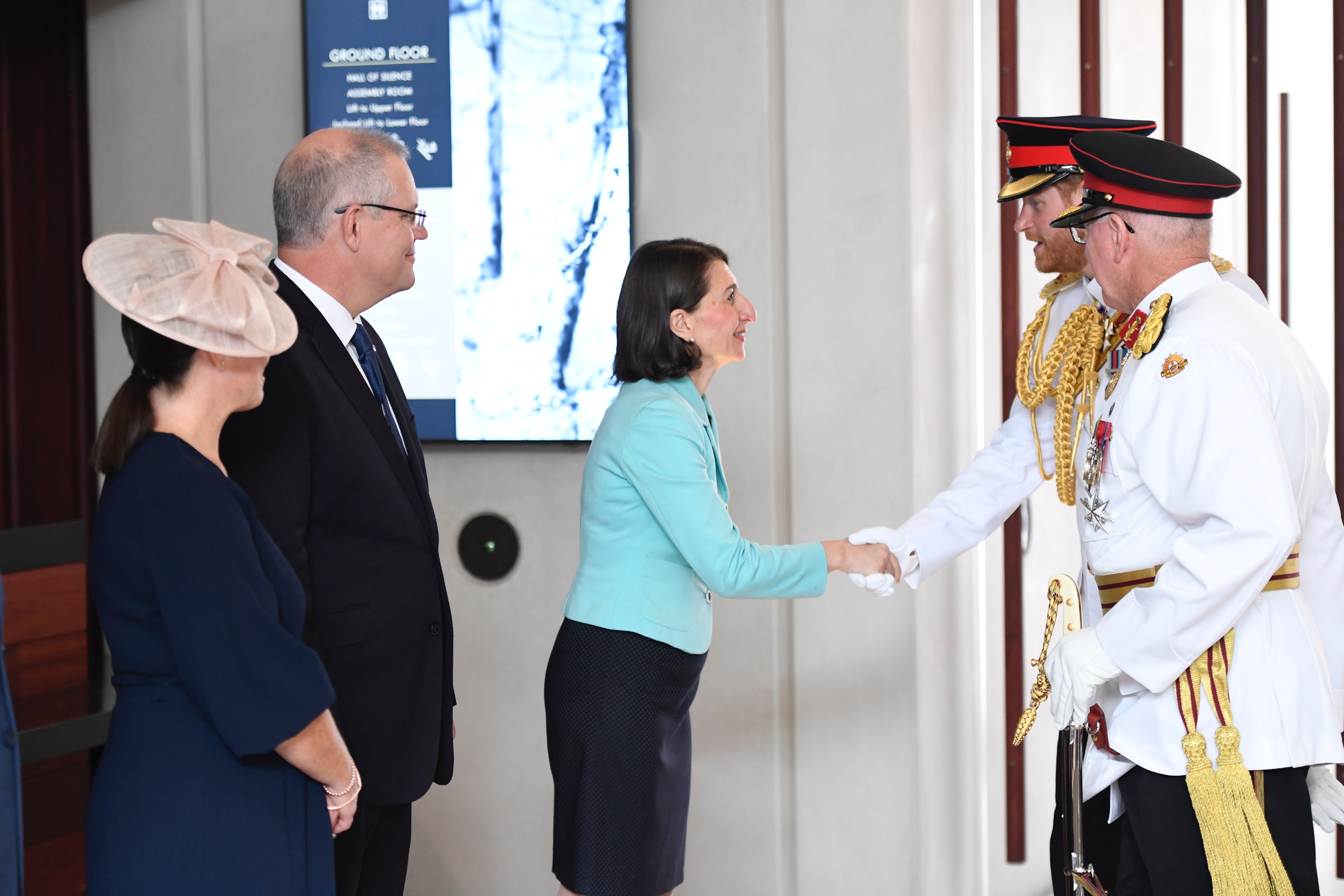 The Premier greets HRH Prince Harry